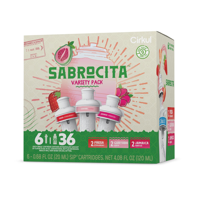 Sugar-Free Sabrocita 6-Pack Variety Pack E8JI - Vitamin-Infused Natural Refreshing Flavor Core - Default Title
