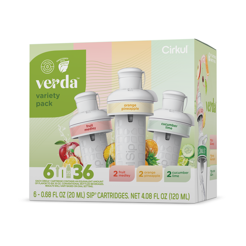 Sugar-Free Verda 6-Pack Variety Pack CT2I - Electrolyte Hydration Enhanced Taste Cartridges - Default Title