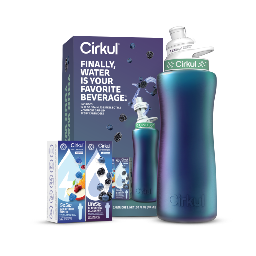 Playful Geometric 32oz. Chameleon Stainless Steel Bottle Starter Kit 95KR - Playful Star & Heart Shaped Geometric NeeDoh Detail