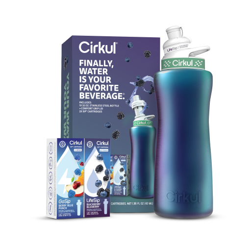 Playful Geometric 32oz. Chameleon Stainless Steel Bottle Starter Kit 95KR - Playful Star & Heart Shaped Geometric NeeDoh Detail