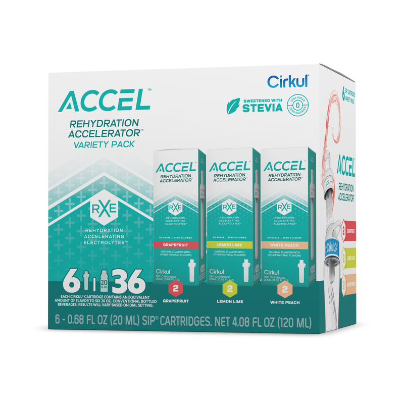Vitamin-Infused Accel 6-Pack Variety Pack IZ9I - Sugar-Free Fruit Flavor Cartridge Refill - Default Title