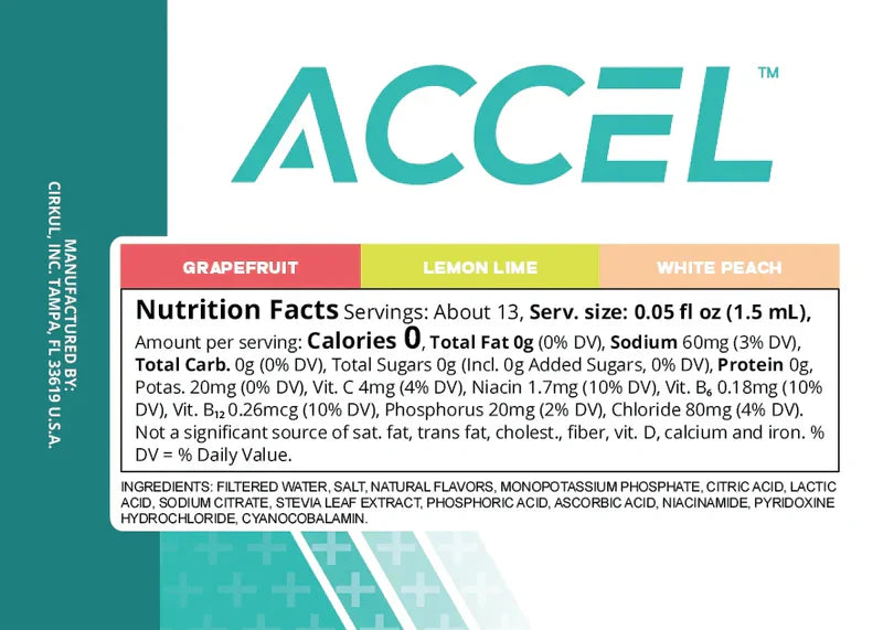 Vitamin-Infused Accel 6-Pack Variety Pack IZ9I - Sugar-Free Fruit Flavor Cartridge Refill Detail