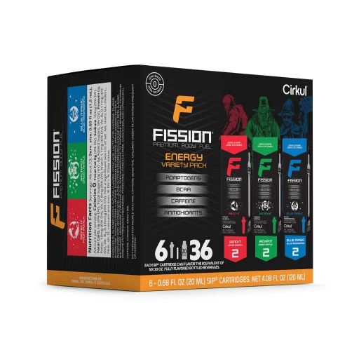 Zero-Calorie Fission 6-Pack Variety Pack 97EI - Sugar-Free Fruit Flavor Cartridge Refill Detail