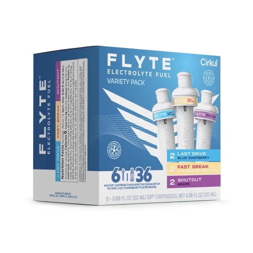 Natural Fruit Flavored Flyte 6-Pack Variety Pack MMZB - Sugar-Free Fruit Flavor Cartridge Refill Detail