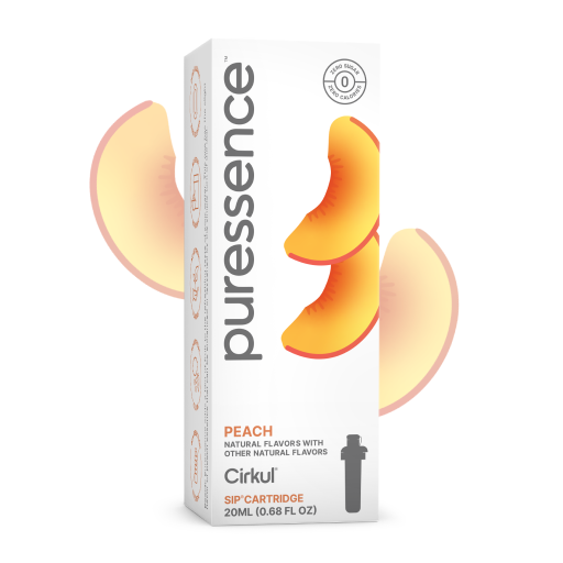 Natural Fruit Flavored Puressence Peach (Unsweetened) 2E7U - Vitamin-Infused Natural Refreshing Flavor Core - Default Title